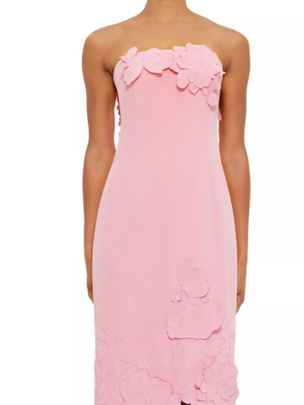 LEO LIN Rayna Crepe Strapless Dress